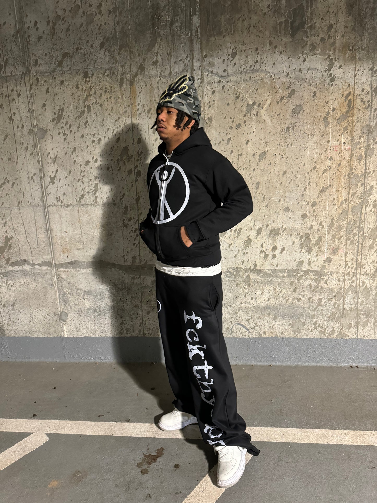 “No F*ks Allowed” Zip Up (Black)
