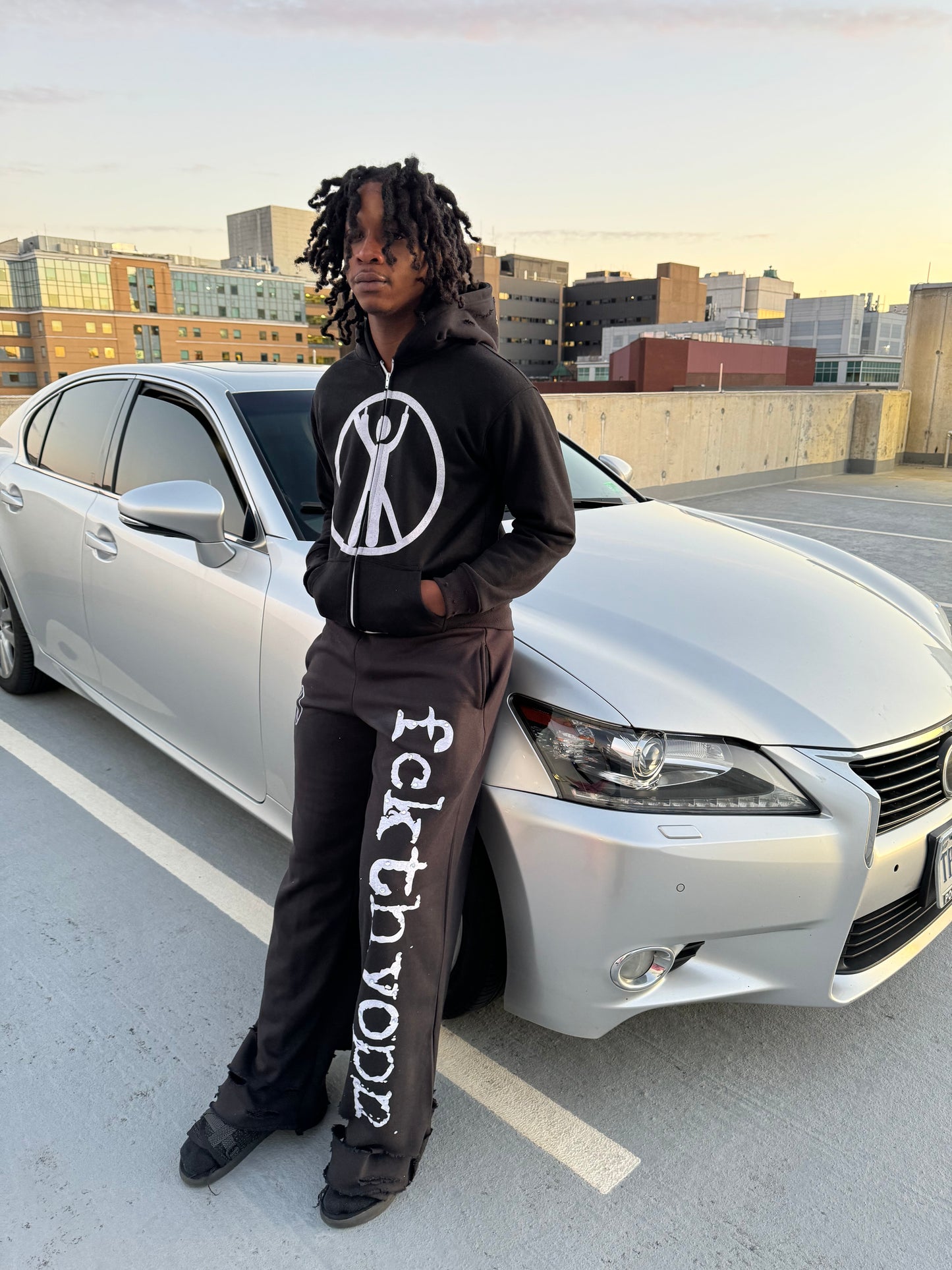 “No F*ks Allowed” Heel Drag Sweats (Black)