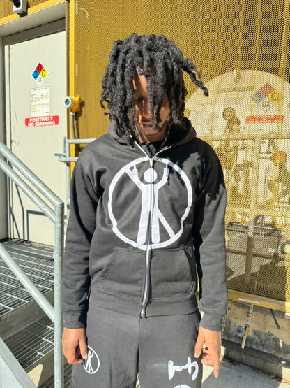 “No F*ks Allowed” Zip Up (Black)