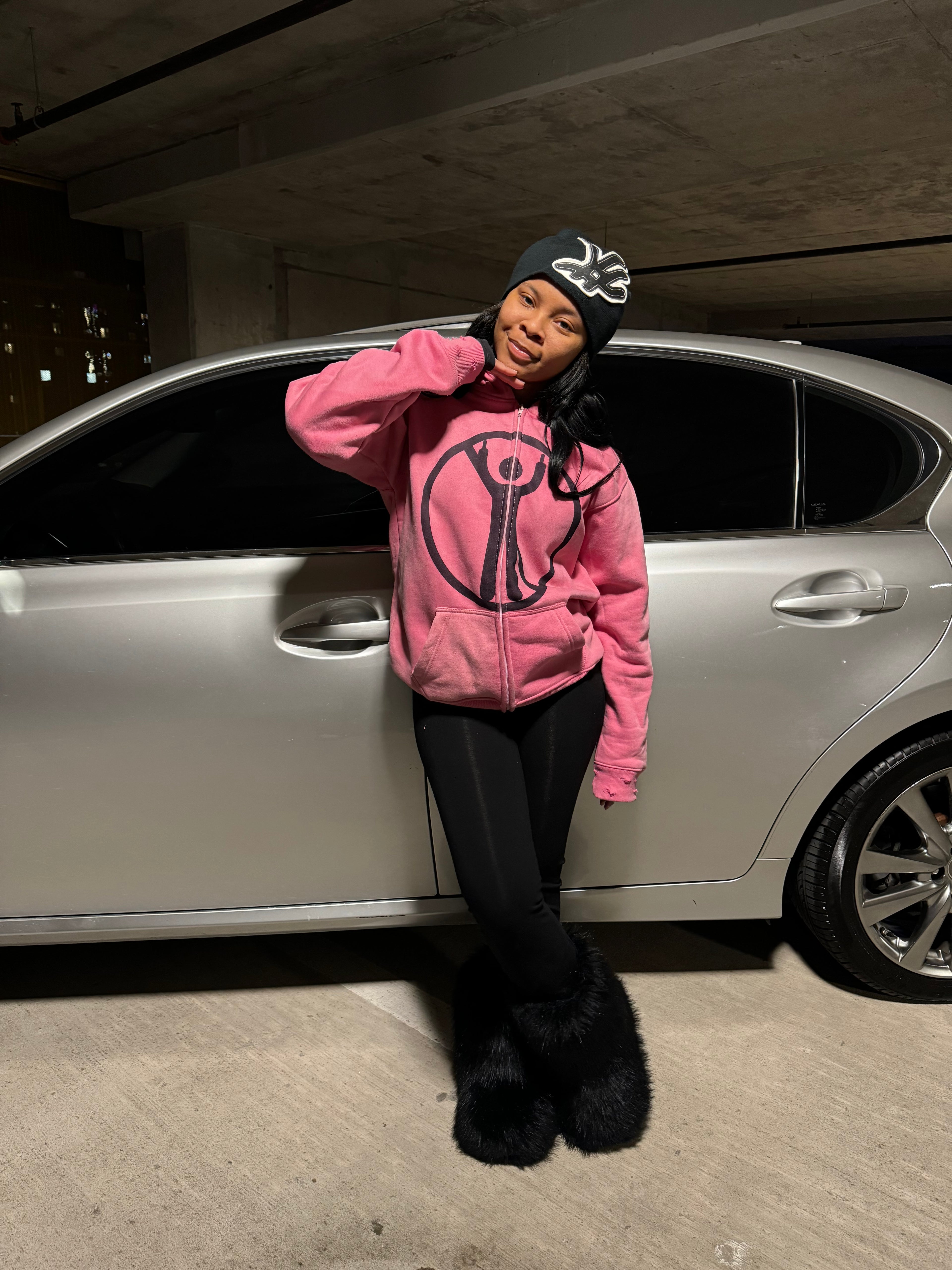 “No F*ks Allowed” Zip Up (Pink)