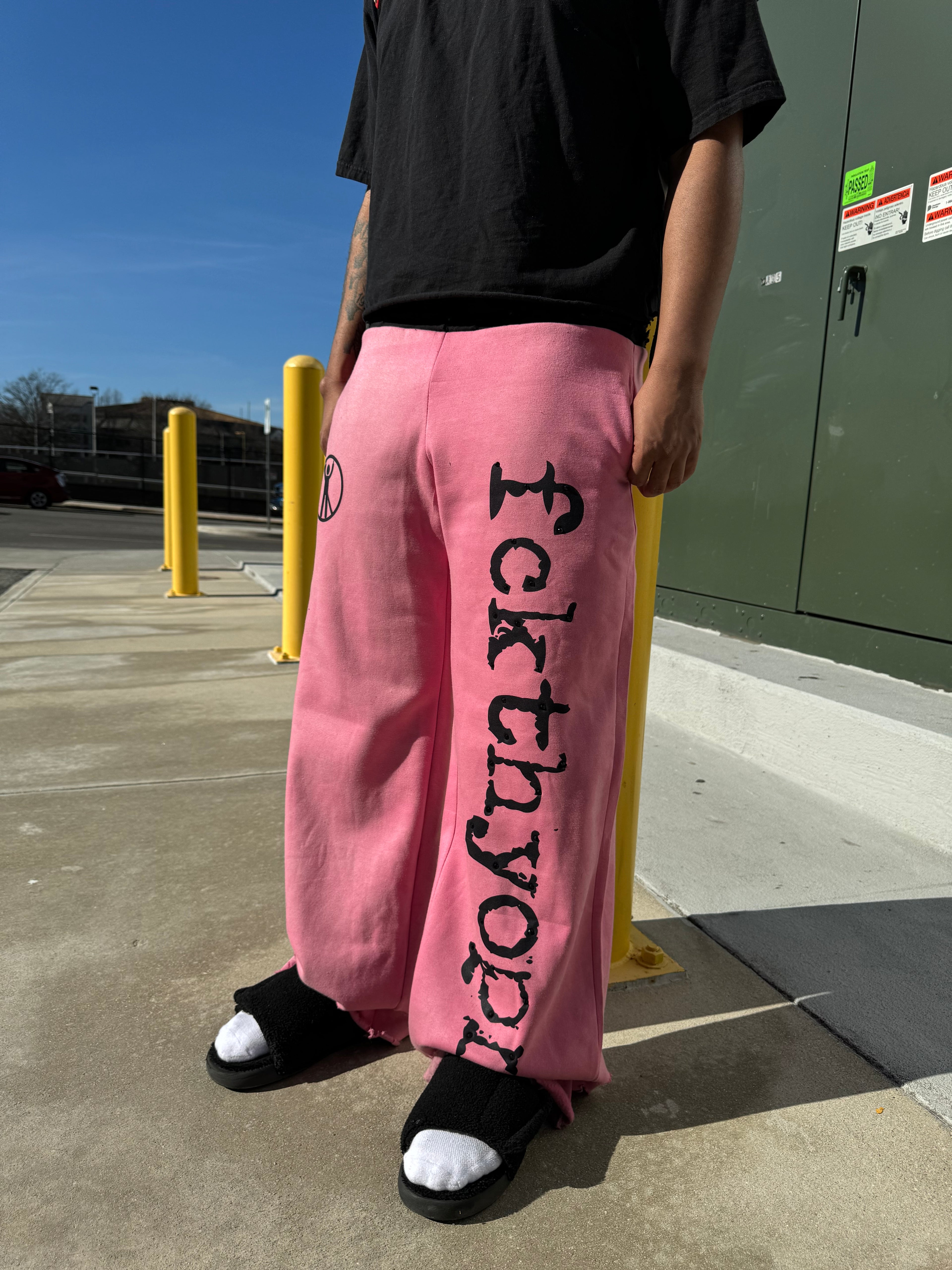 “No F*ks Allowed” Heel Drag Sweats (Pink)