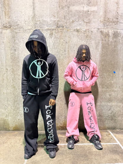 “No F*ks Allowed” Zip Up (Black)