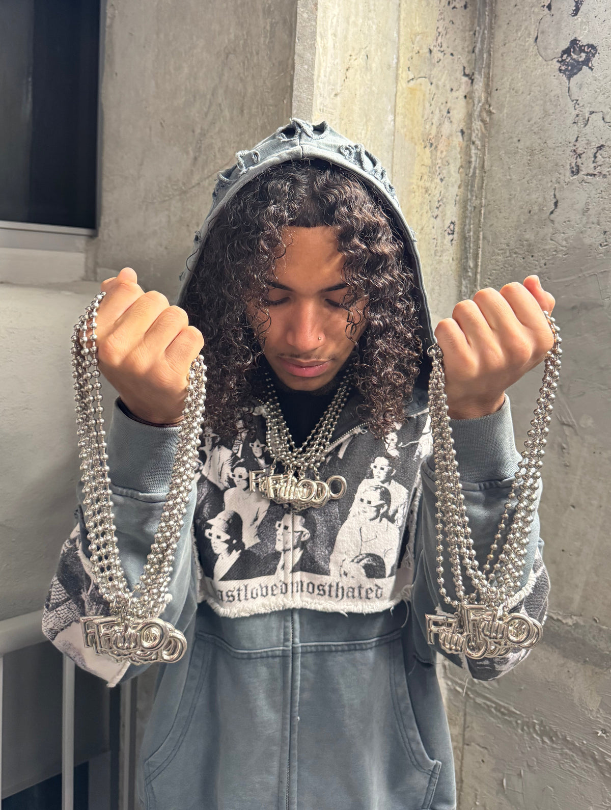 Middle Finger Logo Chain