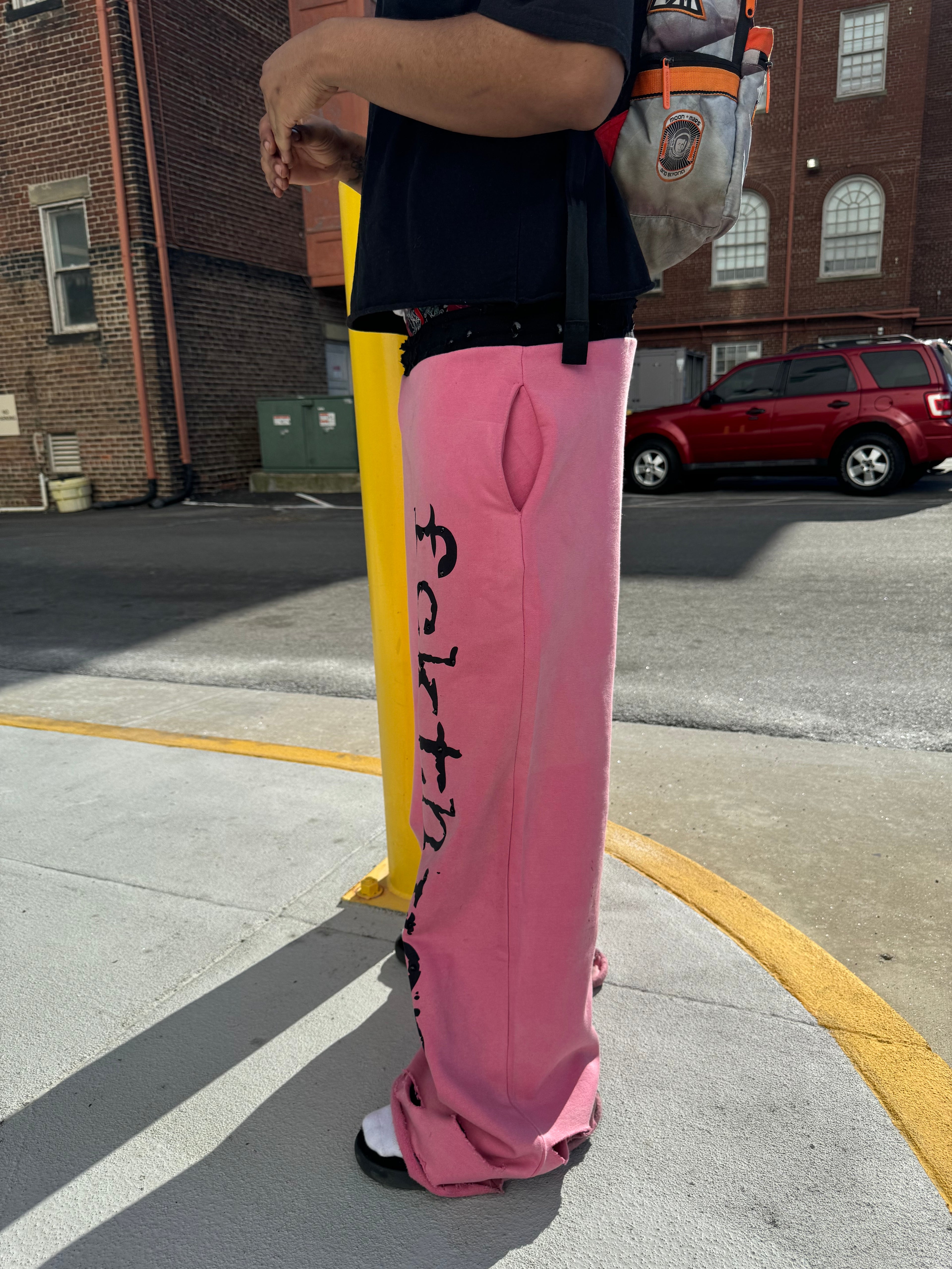 “No F*ks Allowed” Heel Drag Sweats (Pink)