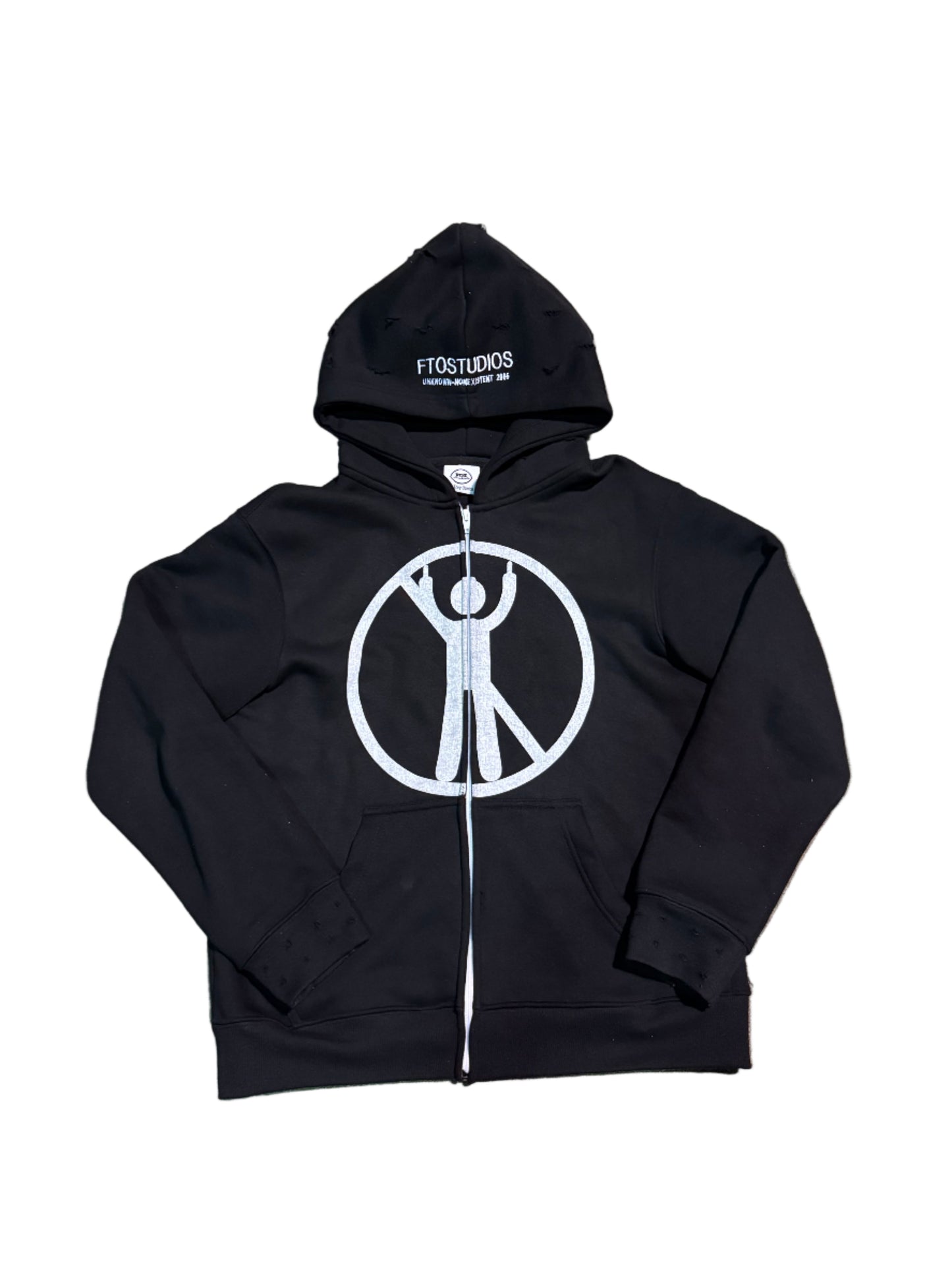 “No F*ks Allowed” Zip Up (Black)