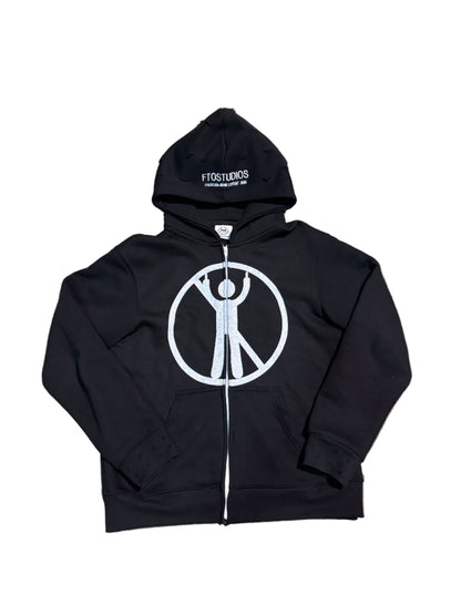 “No F*ks Allowed” Zip Up (Black)