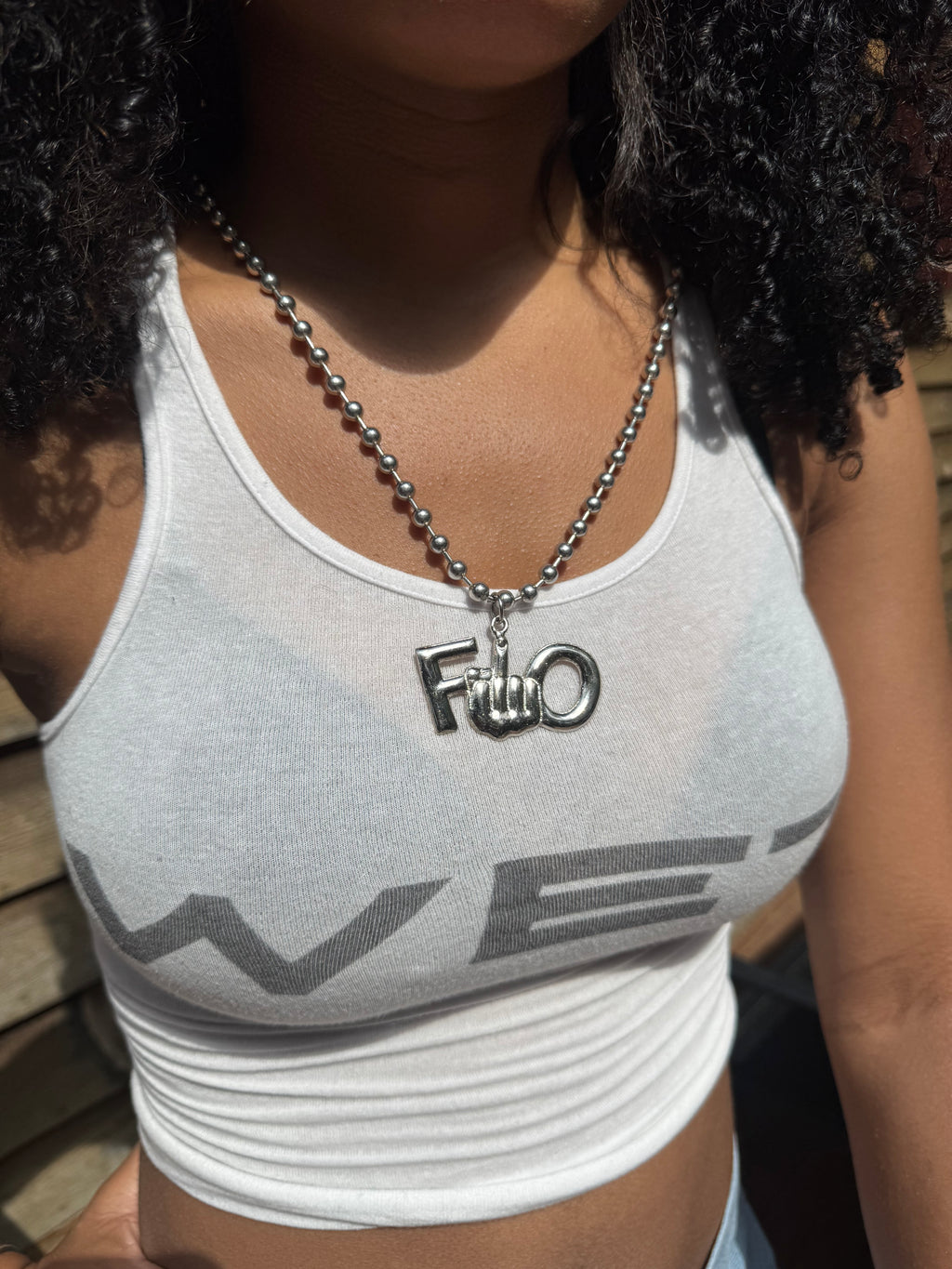 Middle Finger Logo Chain
