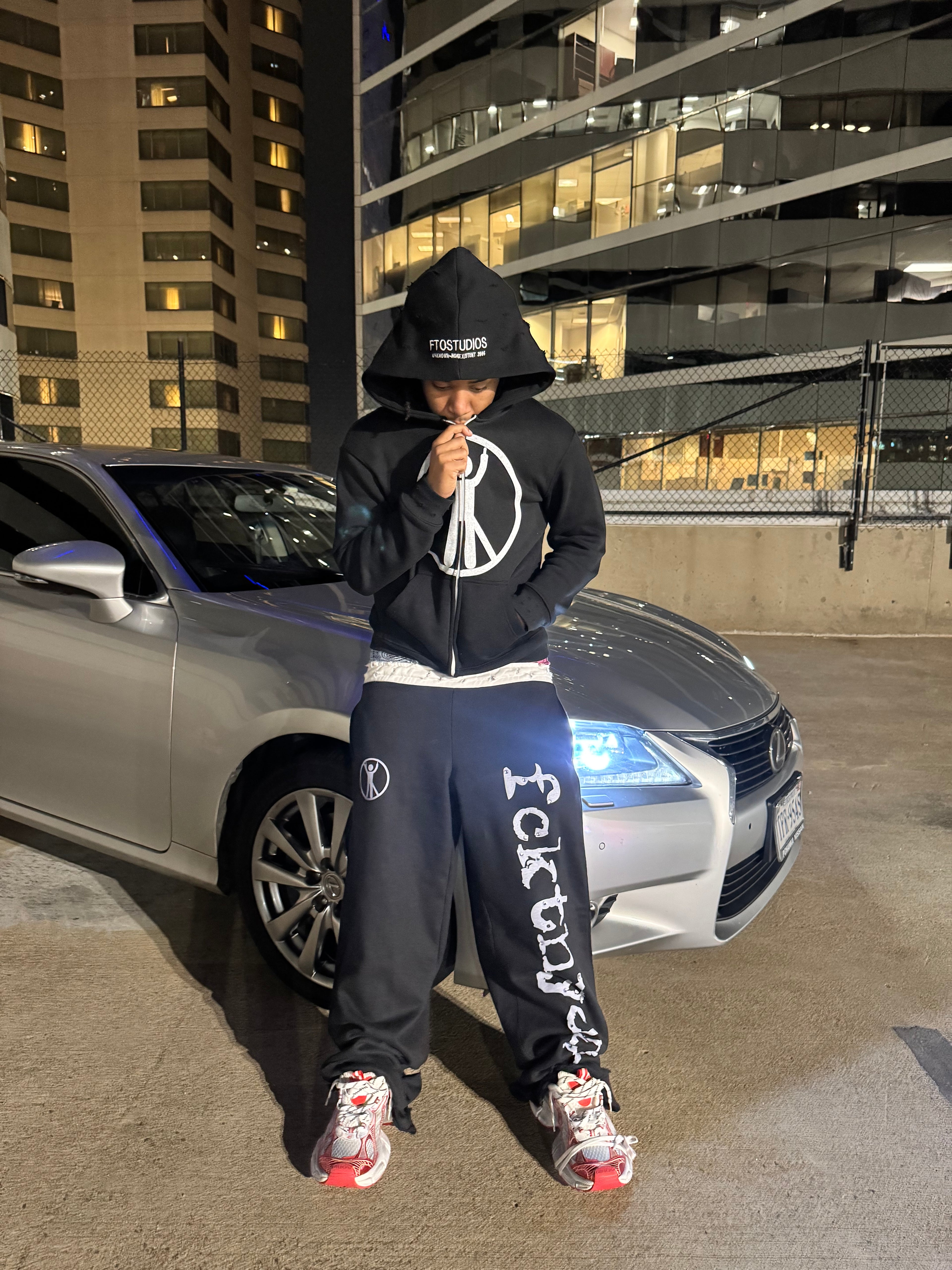 “No F*ks Allowed” Zip Up (Black)