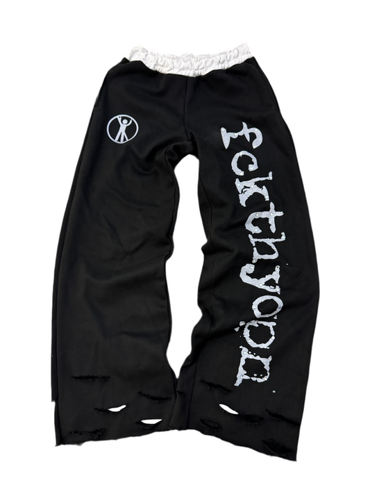 “No F*ks Allowed” Heel Drag Sweats (Black)