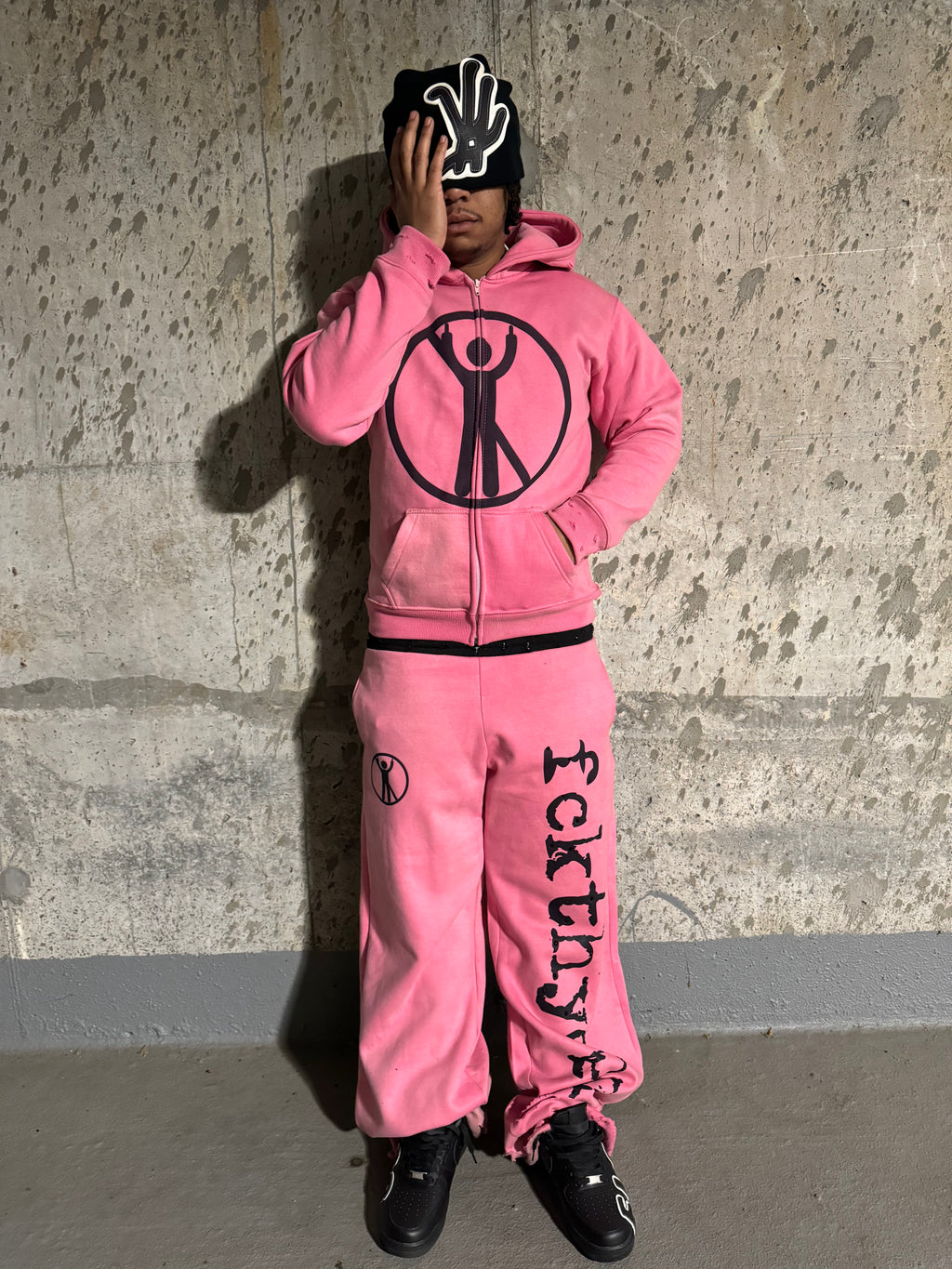 “No F*ks Allowed” Zip Up (Pink)